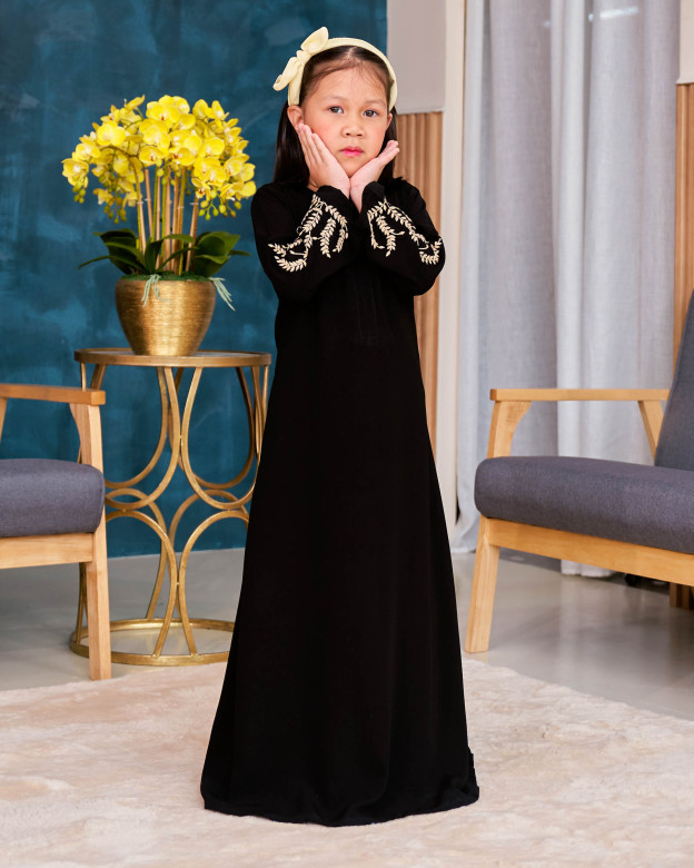 Abaya Embroidery Arrayan Kids – Golden
