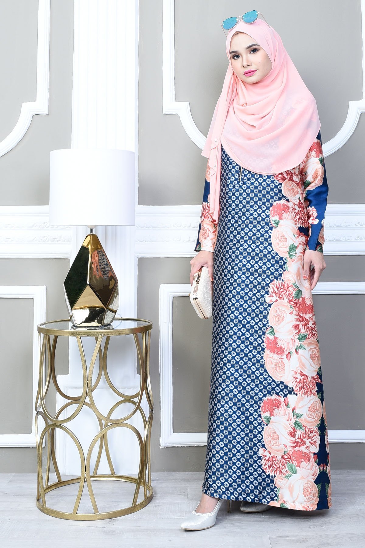 Abaya Bienda - Peachy Bloom