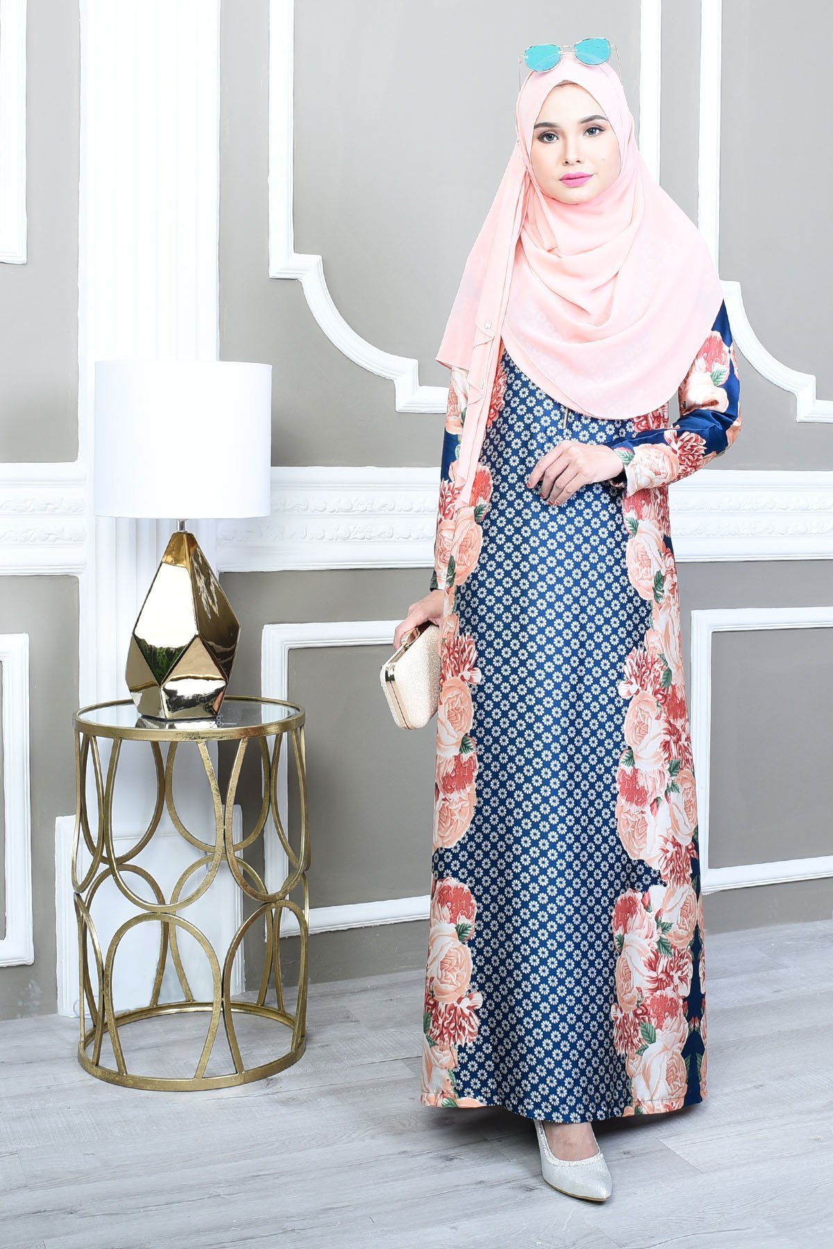 Abaya Bienda - Peachy Bloom
