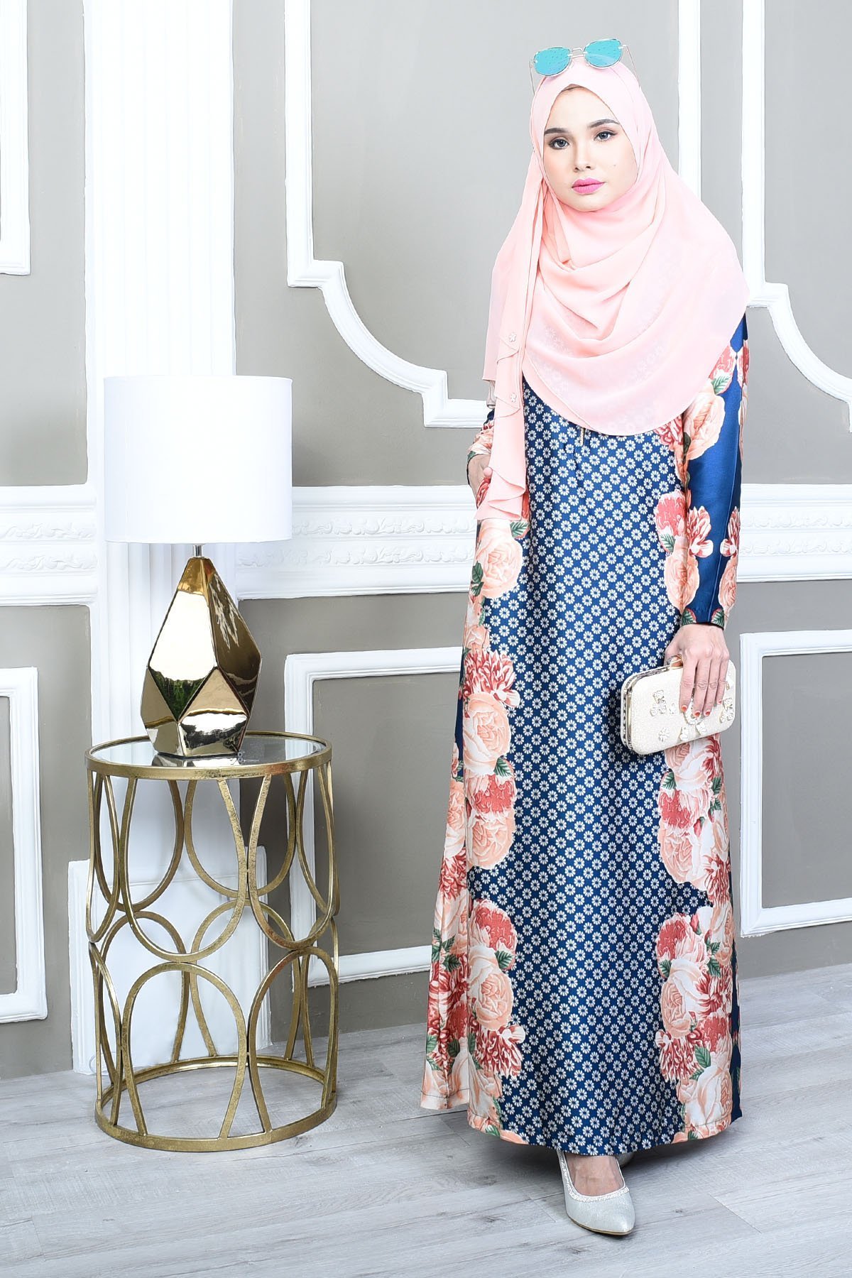 Abaya Bienda - Peachy Bloom
