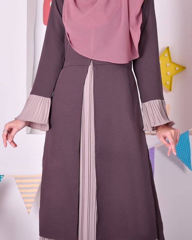 Abaya Camila Pleated - Plum Purple