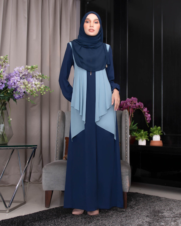 Abaya Cardi Afza - Navy Blue