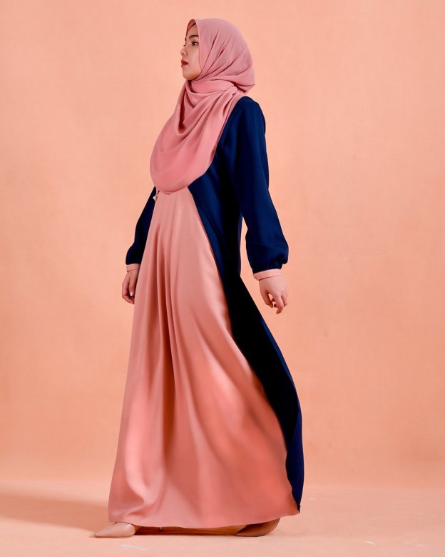 Abaya Cardi Clara - Peach Bloom