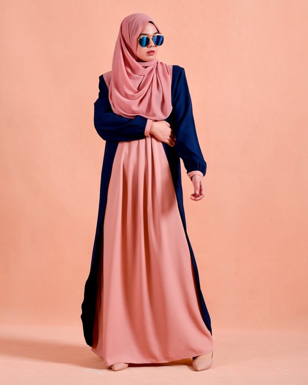 Abaya Cardi Clara - Peach Bloom