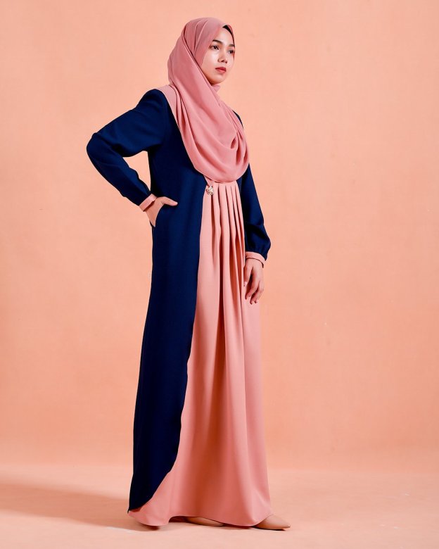Abaya Cardi Clara - Peach Bloom
