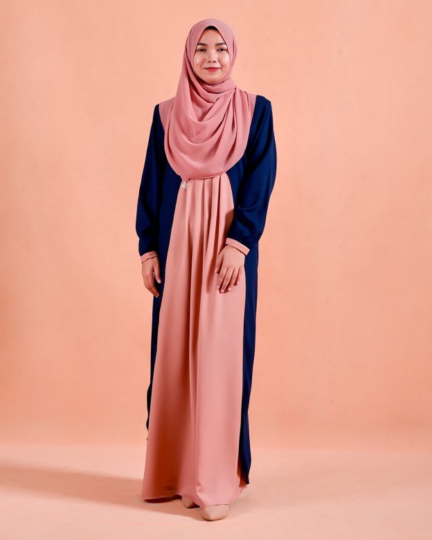 Abaya Cardi Clara - Peach Bloom