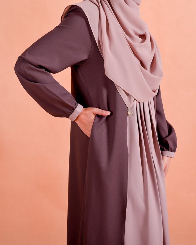 Abaya Cardi Clara - Dusty Cocoa