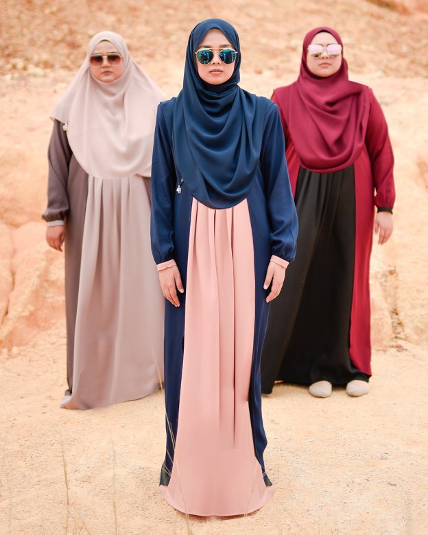 Abaya Cardi Clara - Peach Bloom