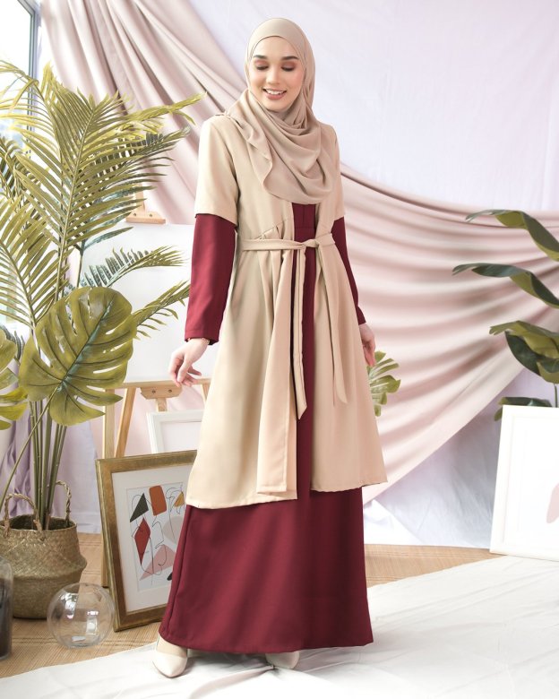 Abaya Cardi Maisarah - Madamme Red