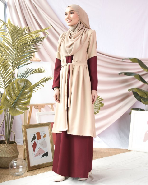 Abaya Cardi Maisarah - Madamme Red