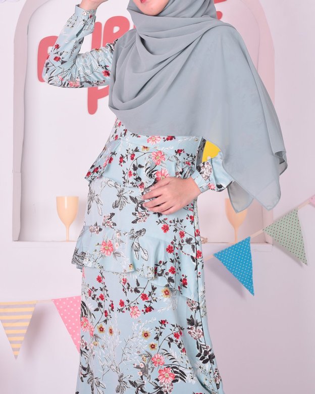 Abaya Ruffle Cassandra - Tiffany Green