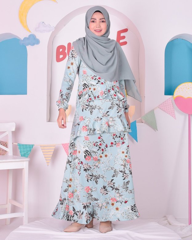 Abaya Ruffle Cassandra - Tiffany Green