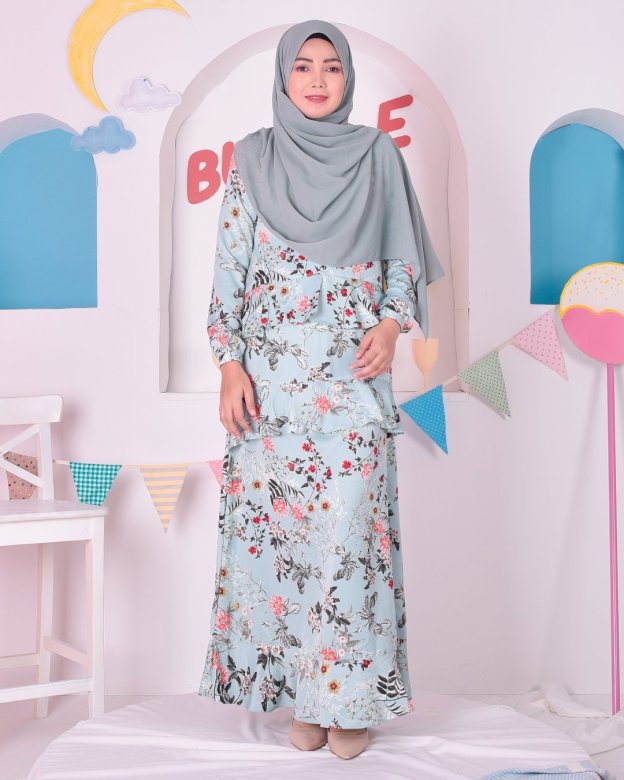 Abaya Ruffle Cassandra - Tiffany Green