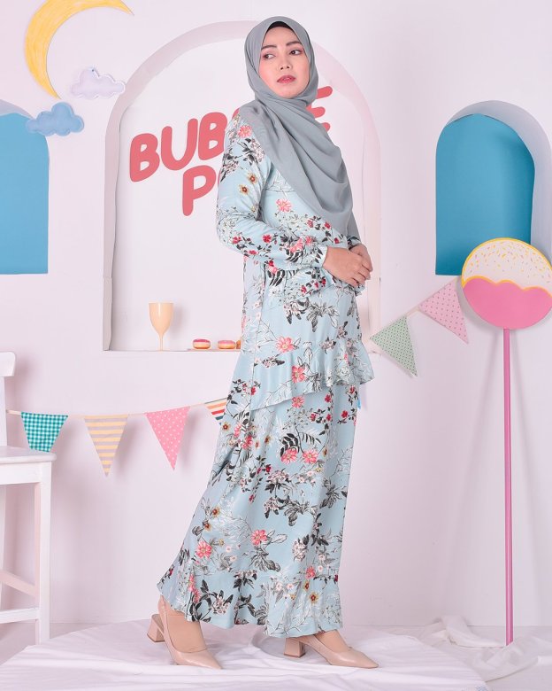 Abaya Ruffle Cassandra - Tiffany Green