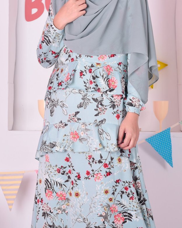 Abaya Ruffle Cassandra - Tiffany Green