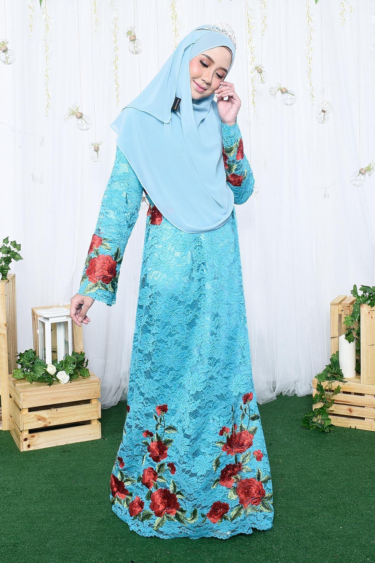 Dress Dior Lace - Blue Turqoiuse