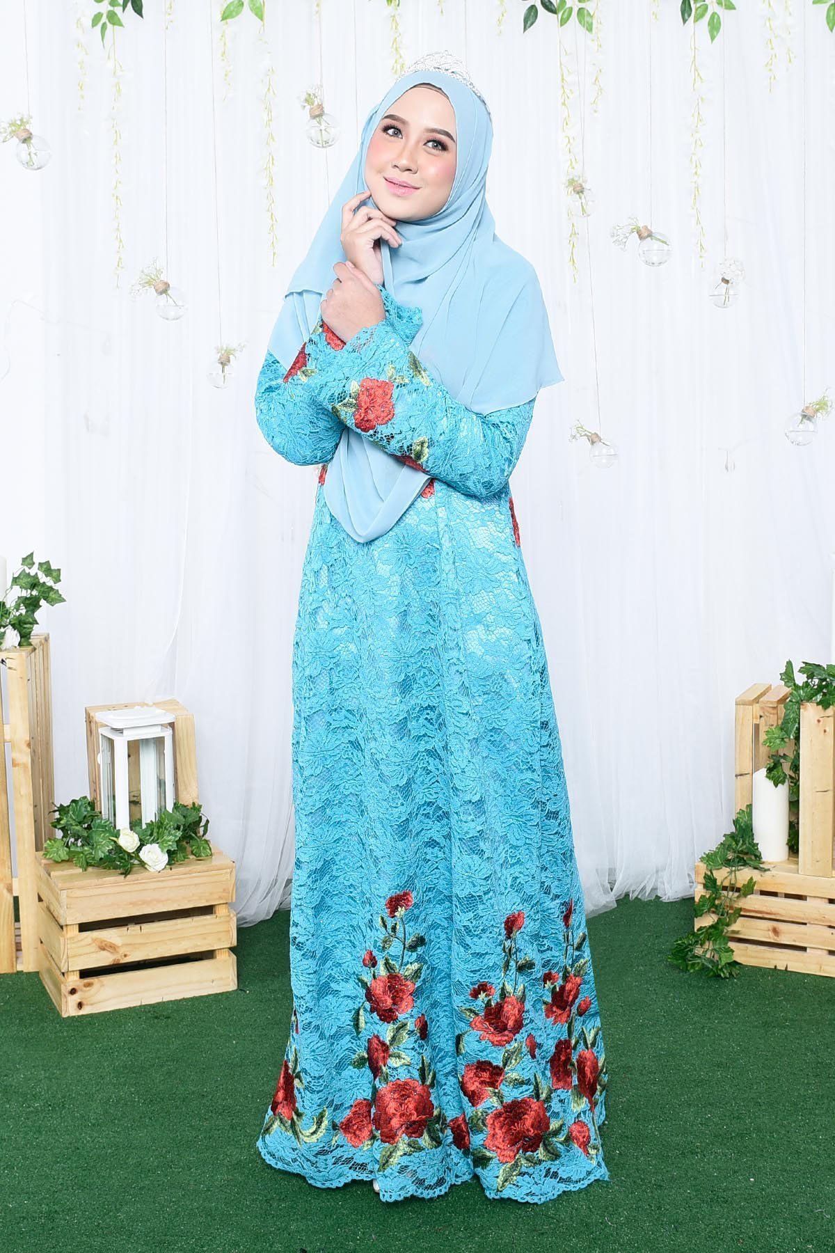 Dress Dior Lace - Blue Turqoiuse