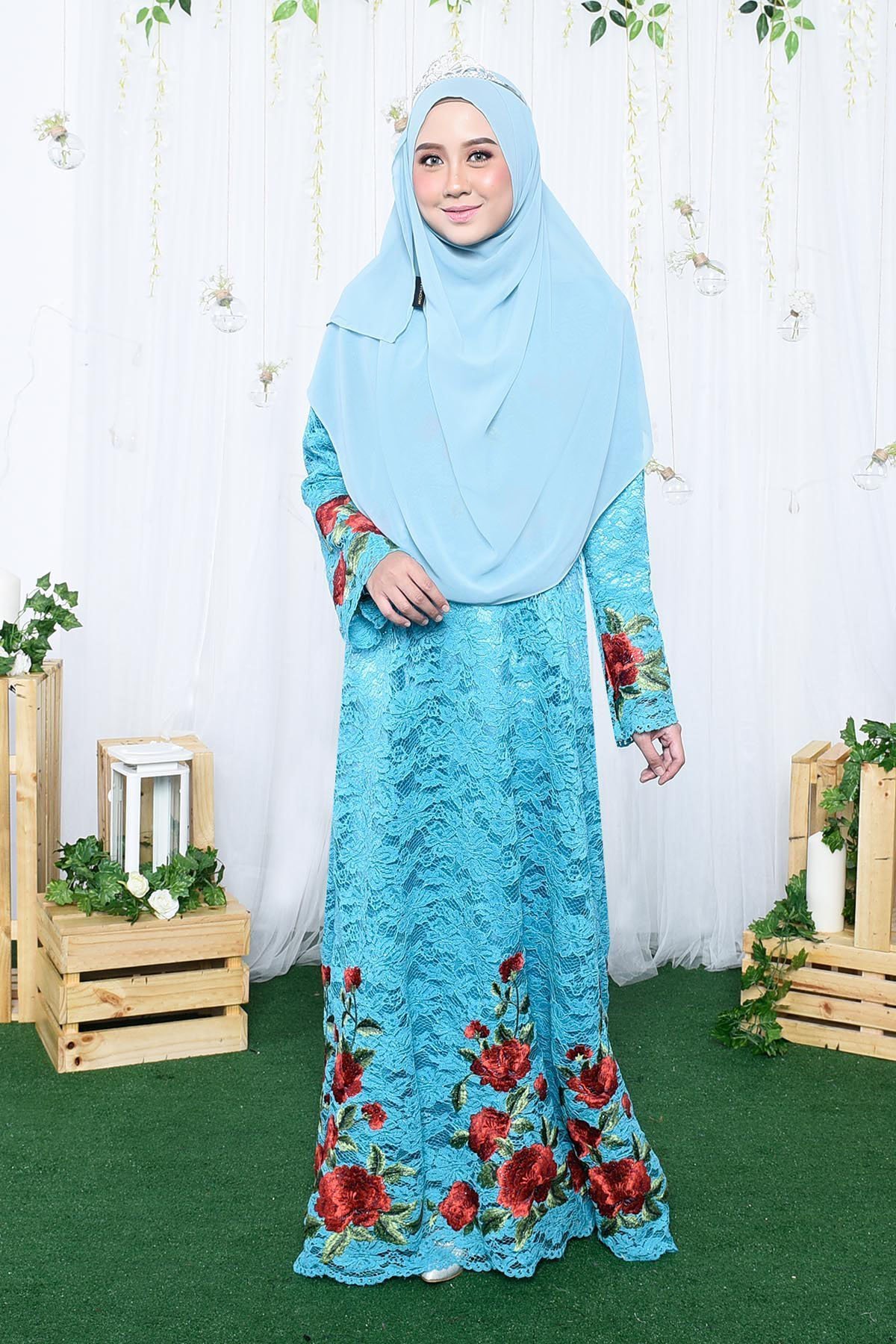 Dress Dior Lace - Blue Turqoiuse