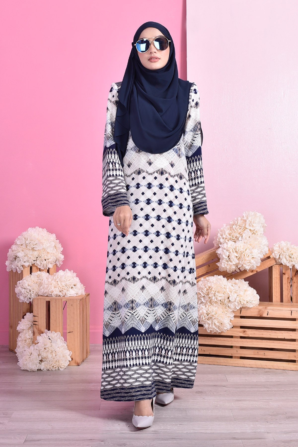 Abaya Julina - Navy Blue