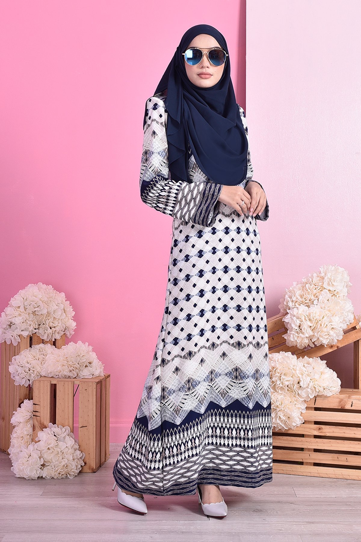 Abaya Julina - Navy Blue