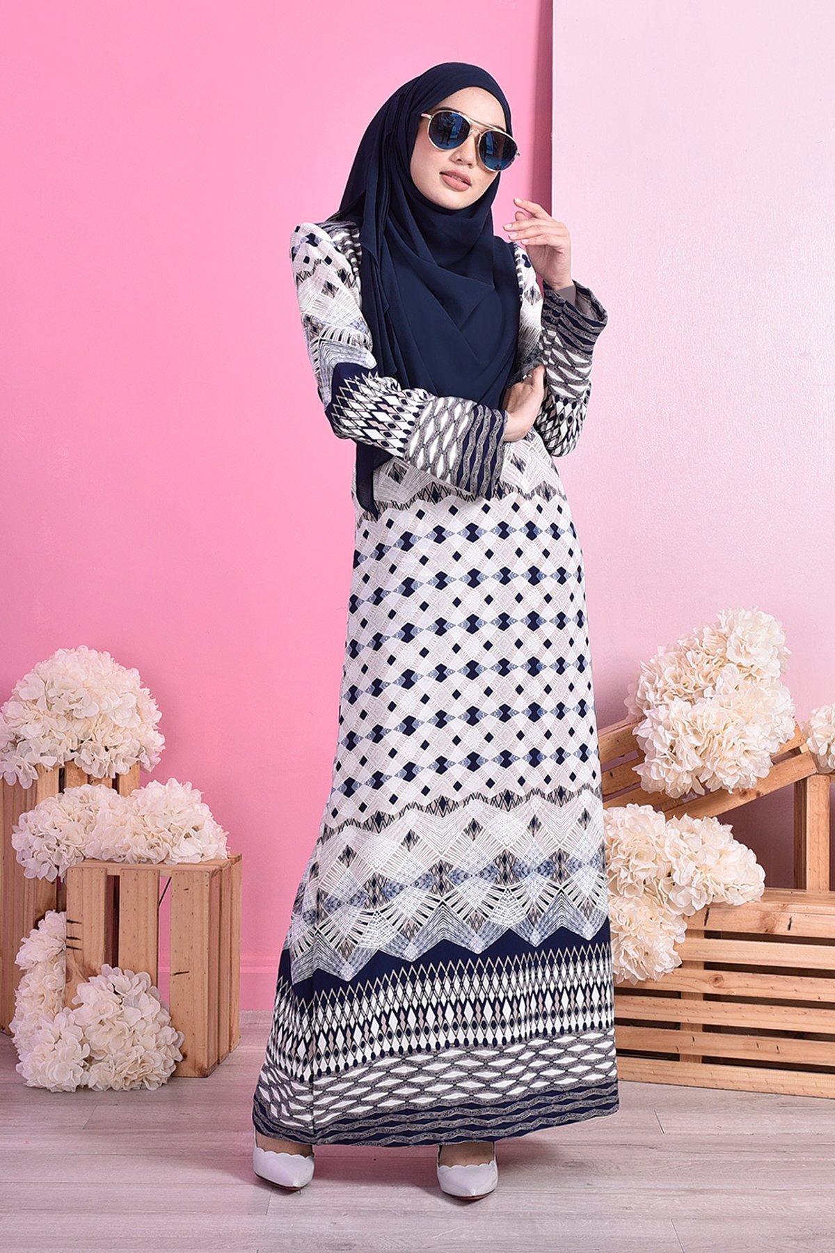 Abaya Julina - Navy Blue