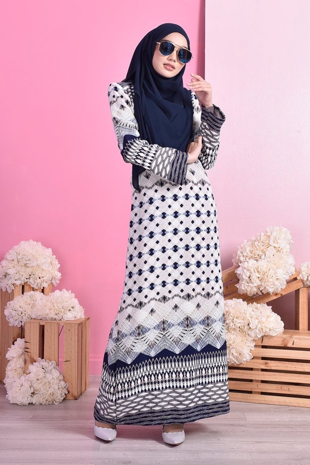 Abaya Julina - Navy Blue