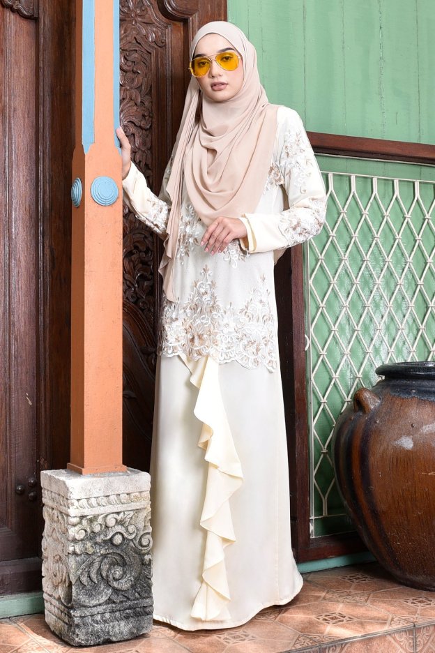 Abaya Lace Margoux - Ivory