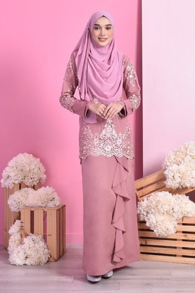 Abaya Lace Margoux - Prim Rose