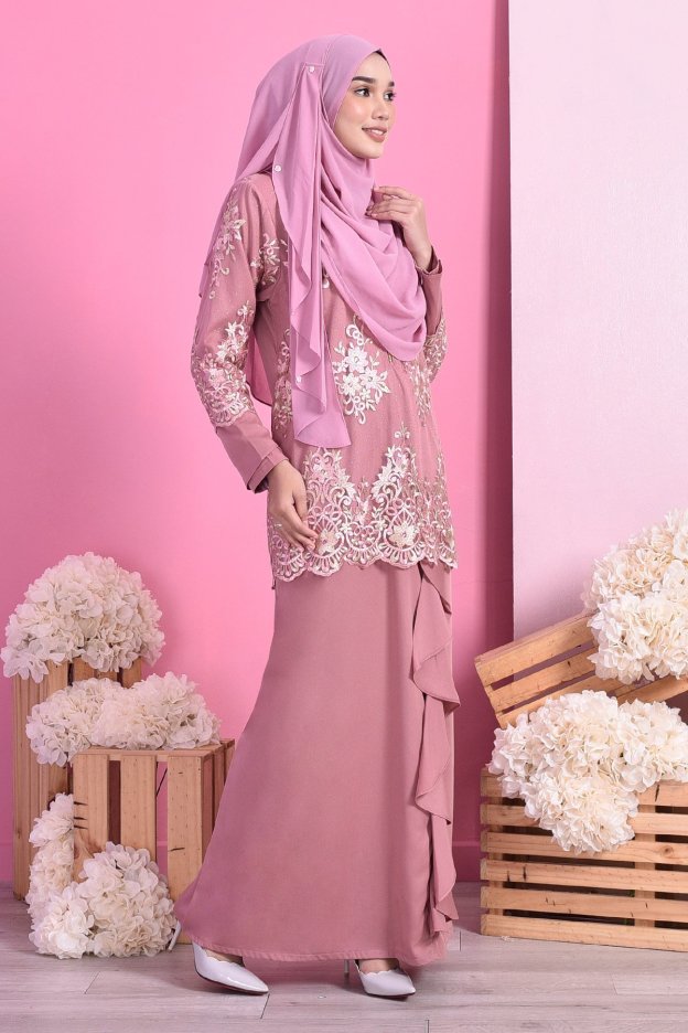 Abaya Lace Margoux - Prim Rose
