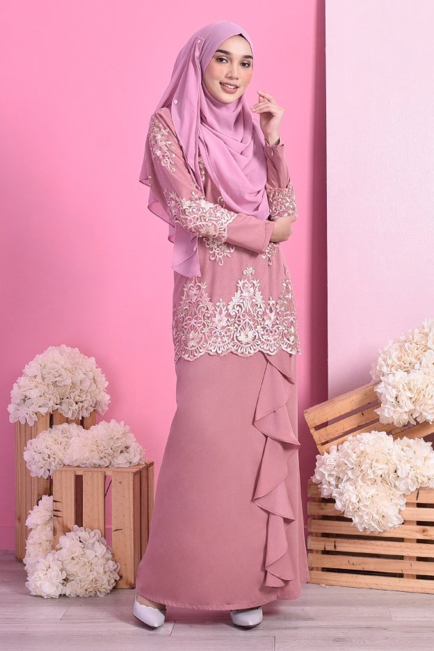 Abaya Lace Margoux - Prim Rose