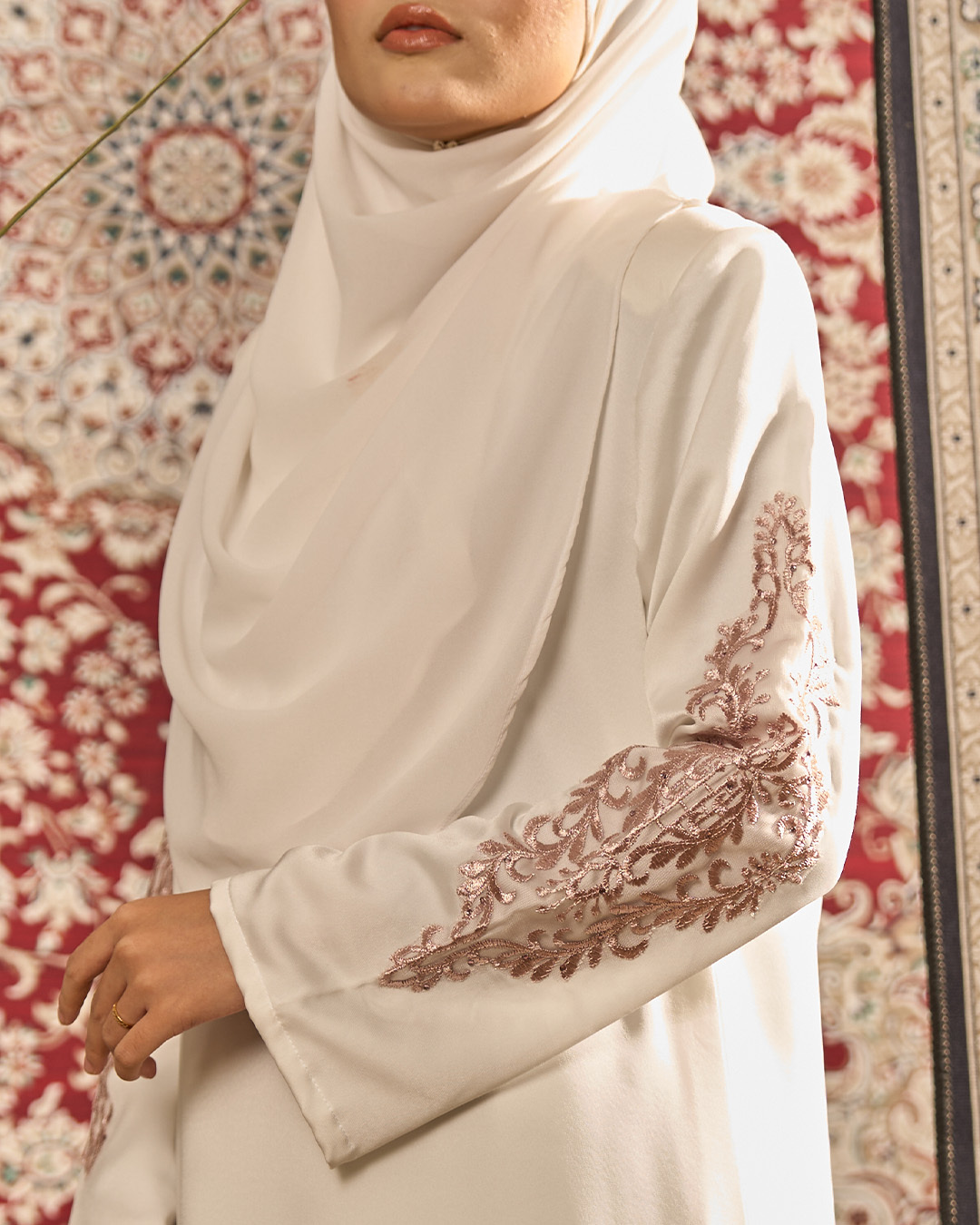 Abaya Lace Pleated Ramia