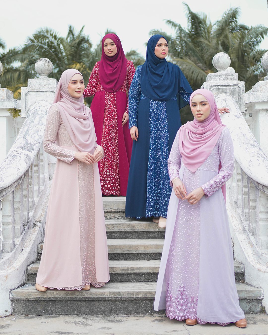 Abaya Lace Rakila - Navy Blue