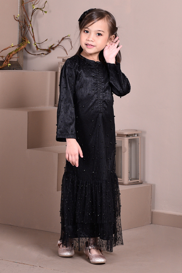 Abaya Lace Tutu Isabelle Kids - Blackberry