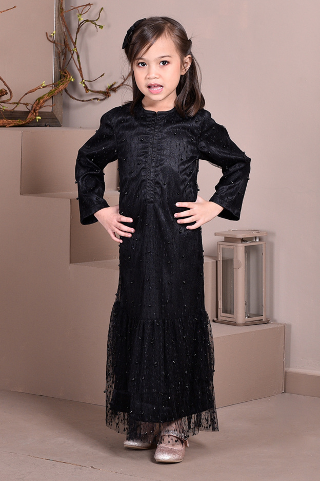 Abaya Lace Tutu Isabelle Kids - Blackberry