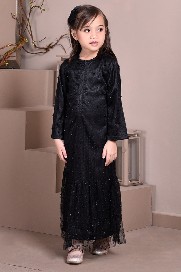 Abaya Lace Tutu Isabelle Kids - Blackberry