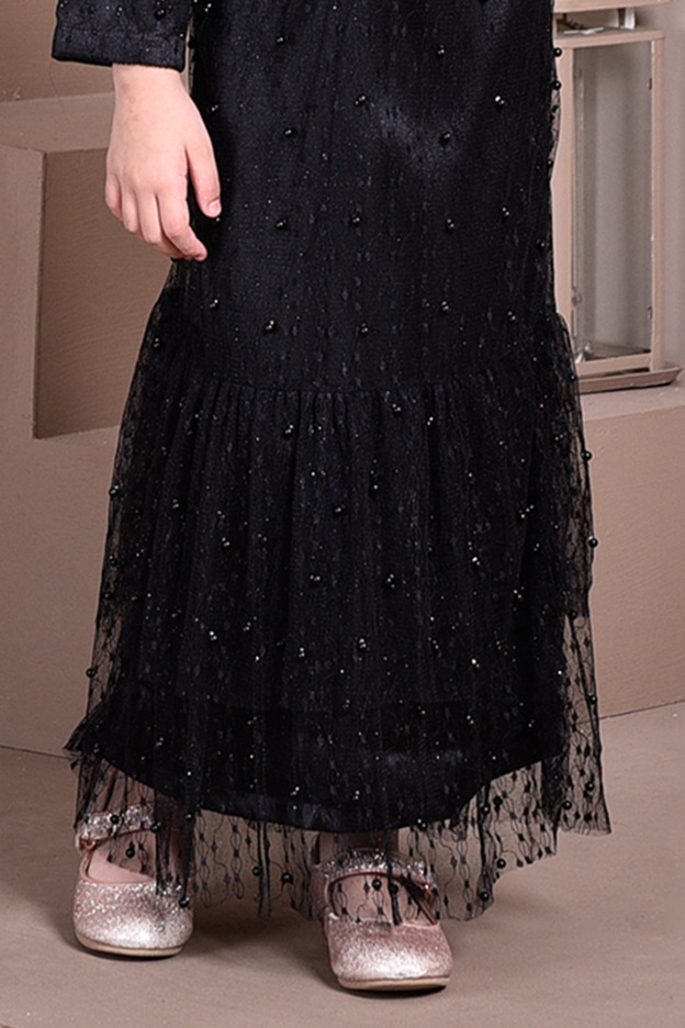 Abaya Lace Tutu Isabelle Kids - Blackberry