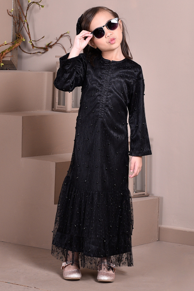 Abaya Lace Tutu Isabelle Kids - Blackberry