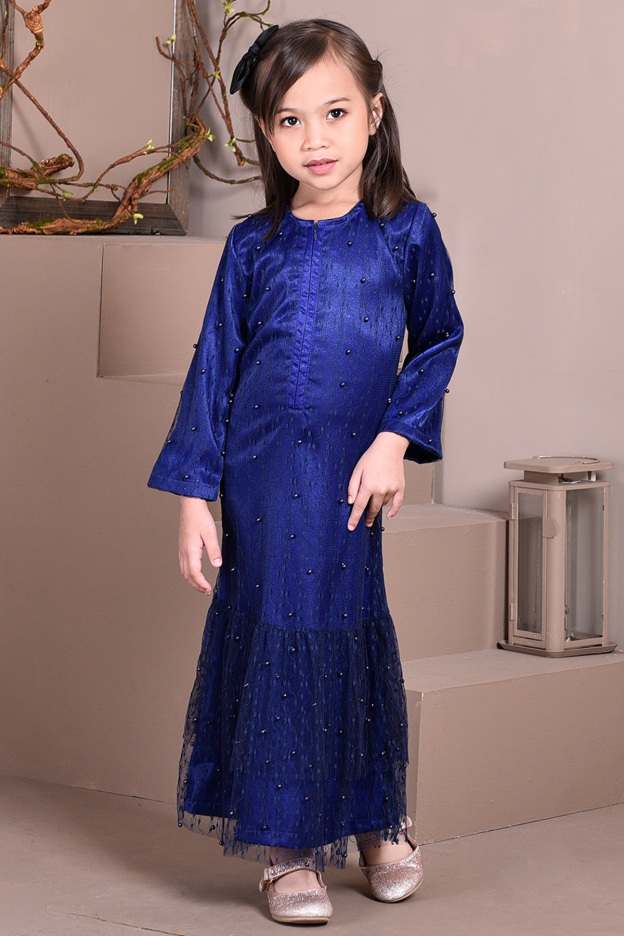 Abaya Lace Tutu Isabelle  Kids - Blueberry