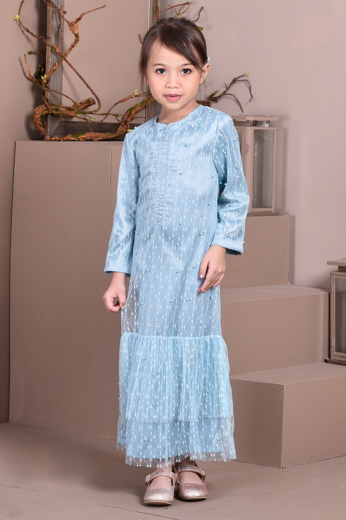 Abaya Lace Tutu Isabelle Kids - Mint