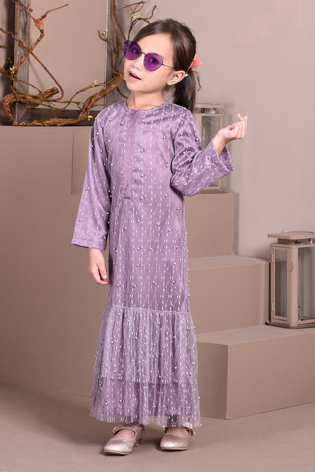 Abaya Lace Tutu Isabelle Kids - Grapes