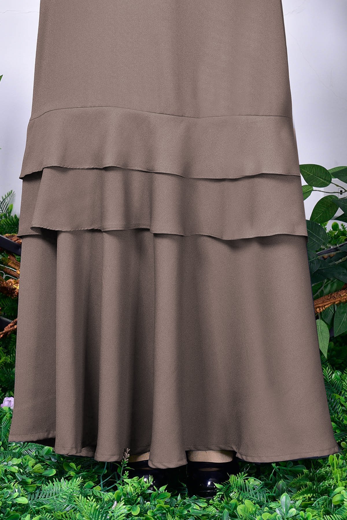 Abaya Laila Ruffle - Salty Brown