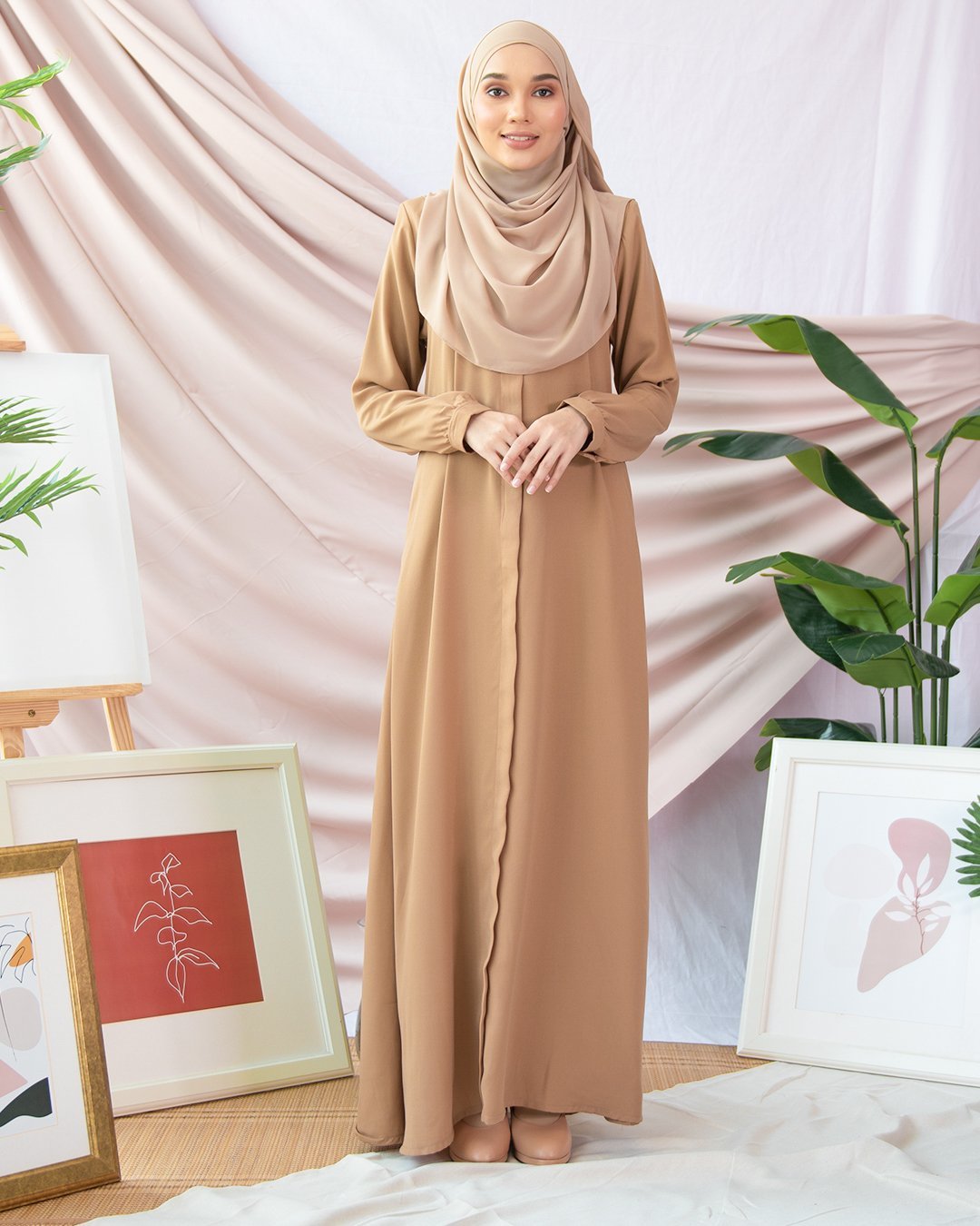 Abaya Marwa III - Yellow Mustard