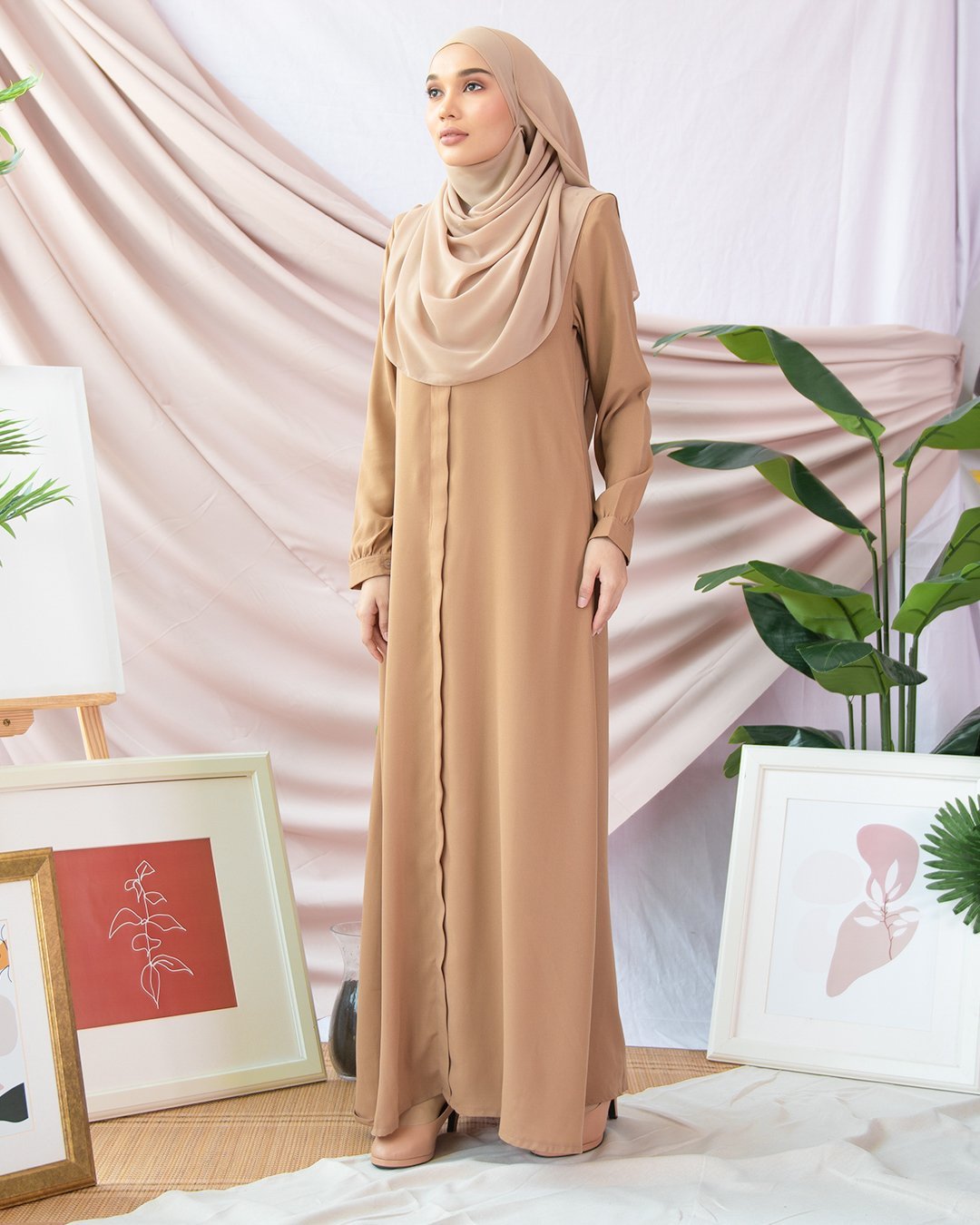 Abaya Marwa III - Yellow Mustard