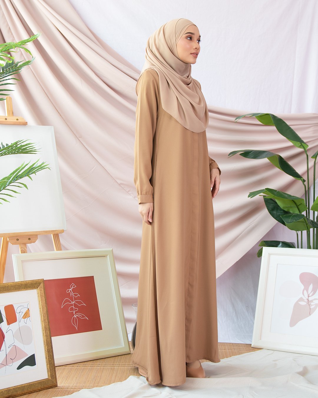 Abaya Marwa III - Yellow Mustard
