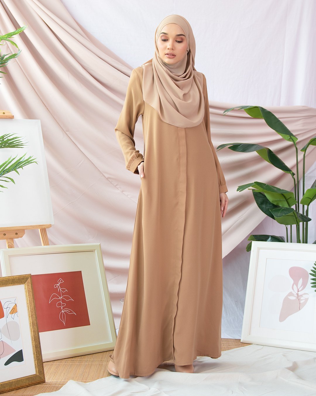 Abaya Marwa III - Yellow Mustard