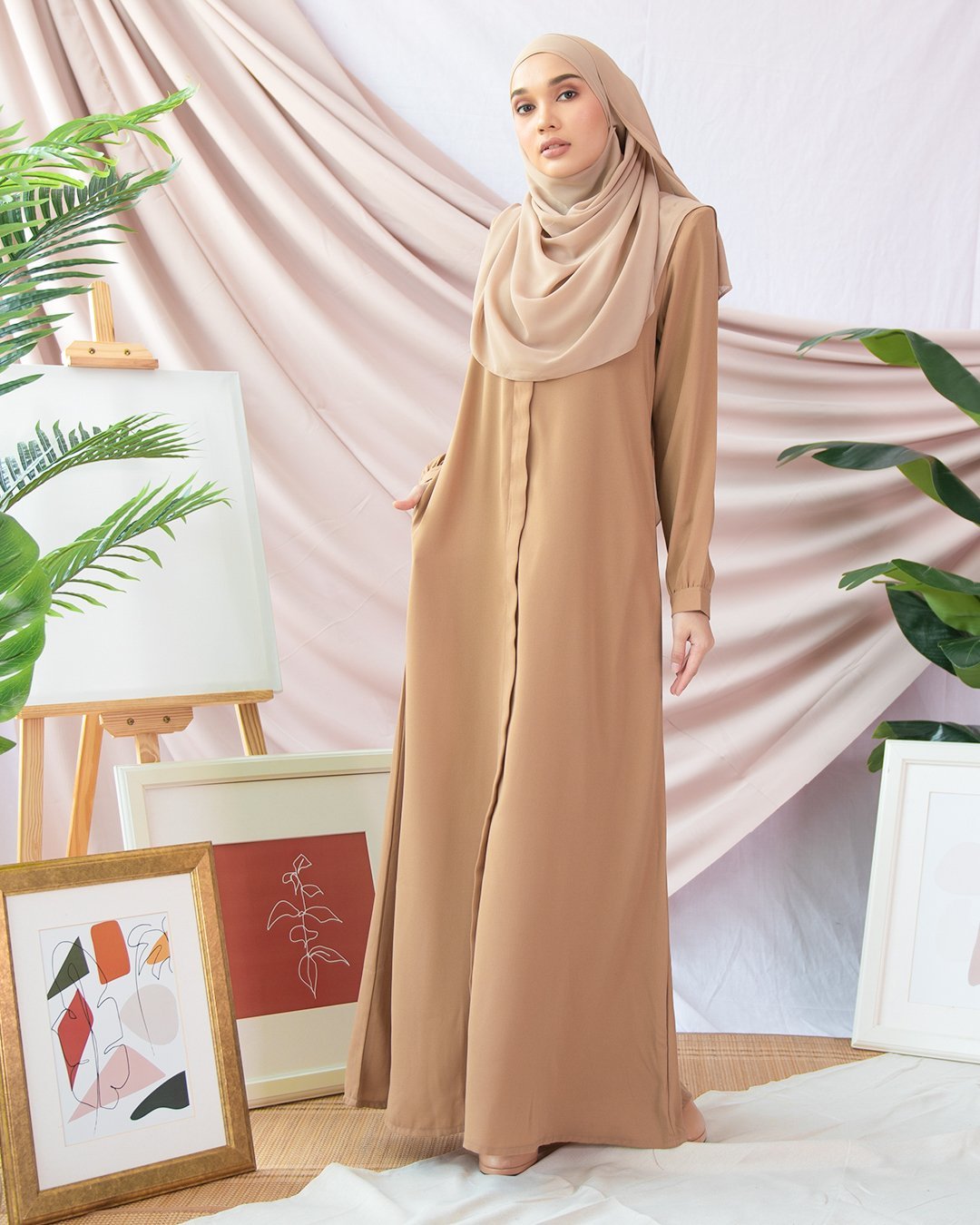 Abaya Marwa III - Yellow Mustard