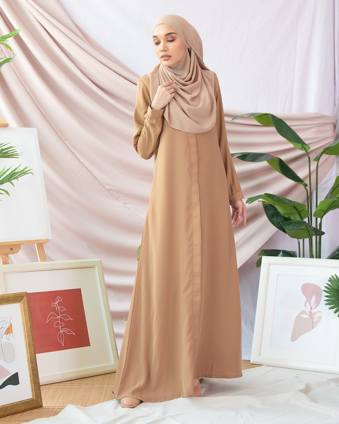Abaya Marwa III - Yellow Mustard