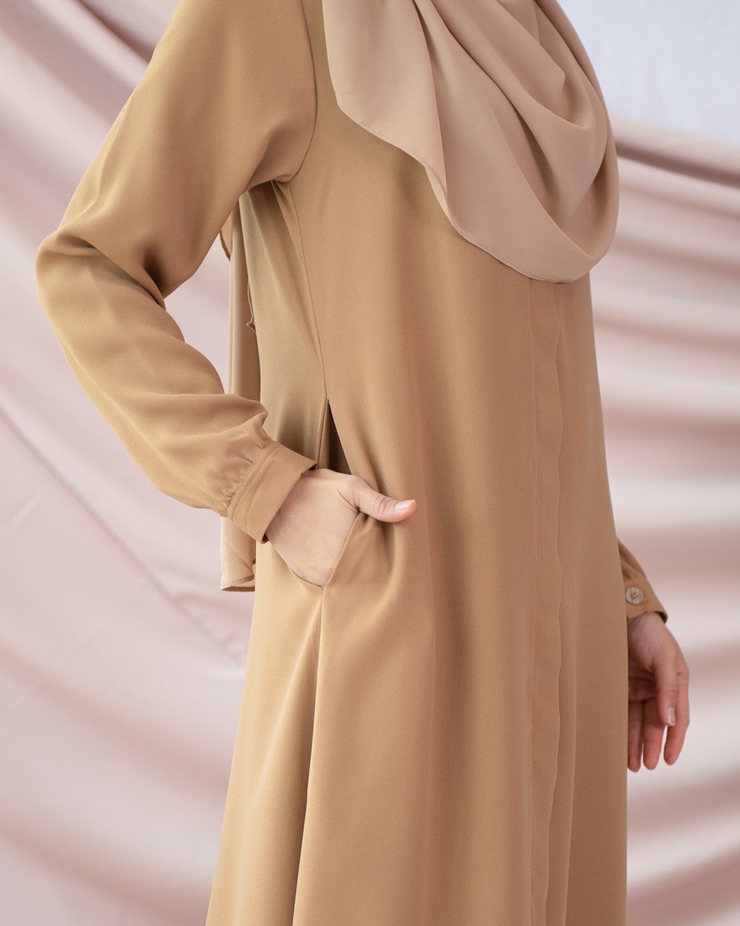 Abaya Marwa III - Yellow Mustard