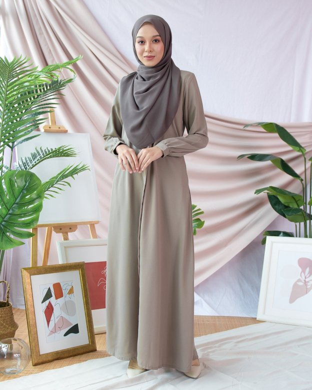 Abaya Marwa III - Warm Grey