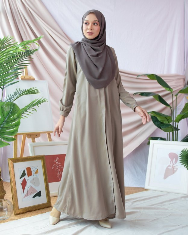 Abaya Marwa III - Warm Grey